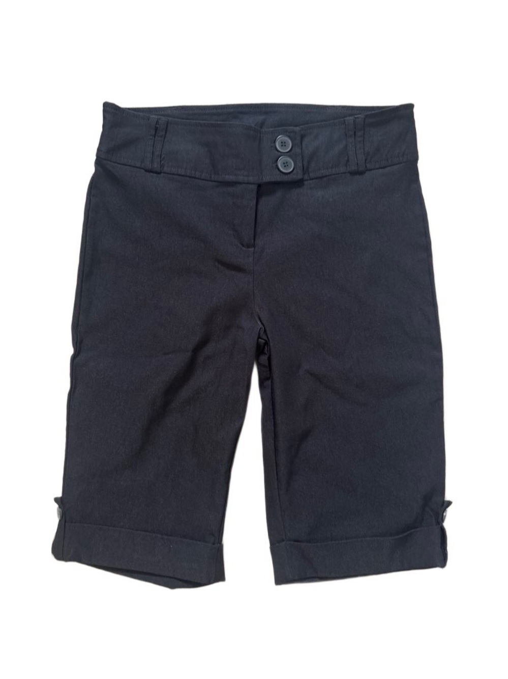 Classic Black Bermuda Shorts Stretch
